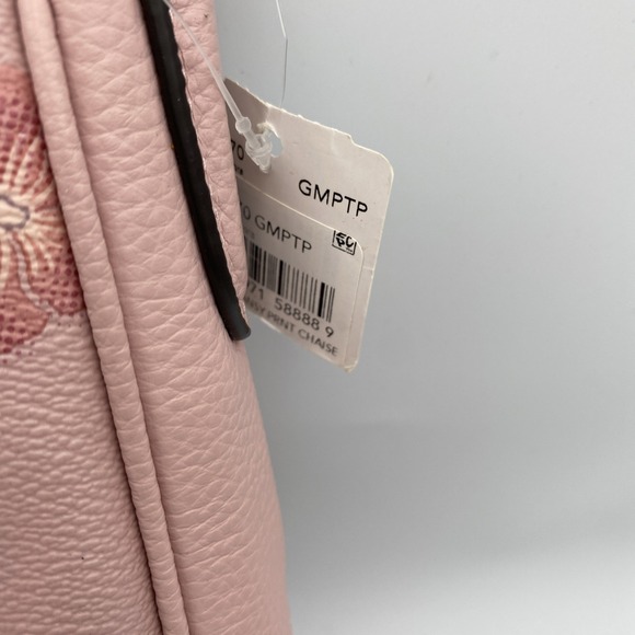 Coach Chaise Pansy Floral Printed Leather Crossbody Bag NWT New Blossom Pink - Picture 7 of 15